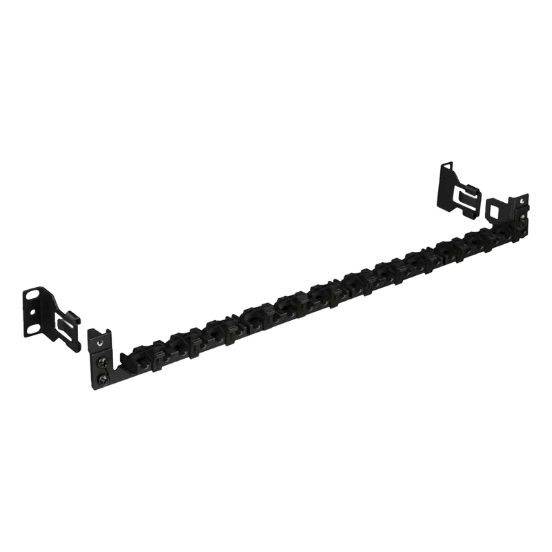 Barra para Aliviar Tensión o Peso Atrás de Patch Panel, Para 24 Cables, Con Clips Ajustables, Color Negro PANDUIT SRBBRWC-KIT