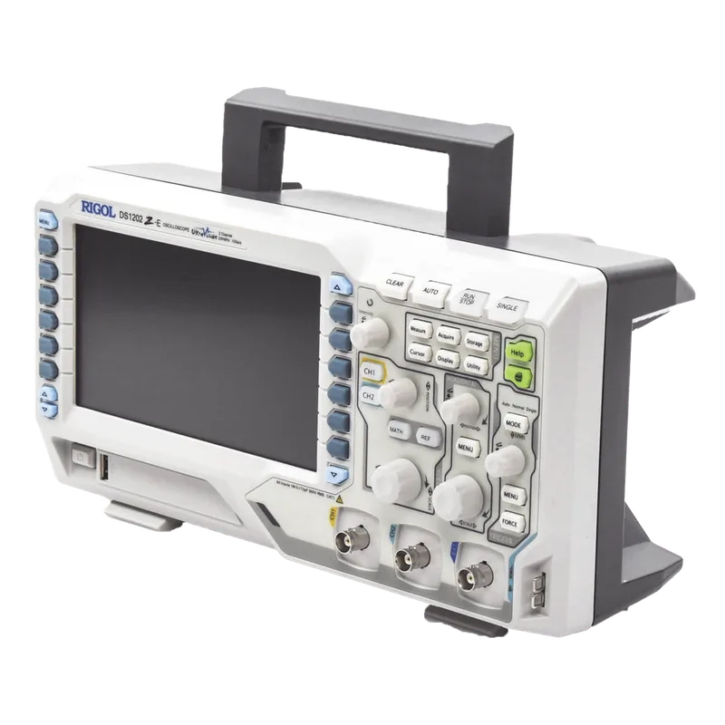 Osciloscopio Digital RIGOL de 2 Canales Análogos, 200 MHz de Ancho de Banda Análoga, Vel. de Muestreo-Tiempo Real de 1 GS/s, Base de Tiempo (min.) de 2 ns/div. DS1202Z-E