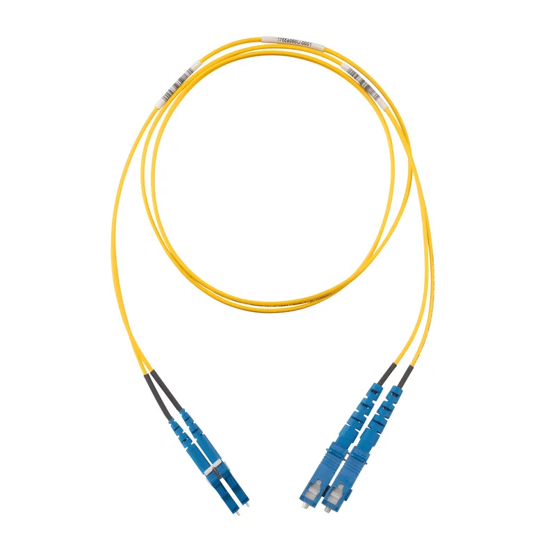Jumper de Fibra Optica Monomodo 9/125 OS2, LC-SC Duplex, OFNR (Riser), Color Amarillo, 15 Metros (49.21 Pies) PANDUIT F92ERLNSNSNM015