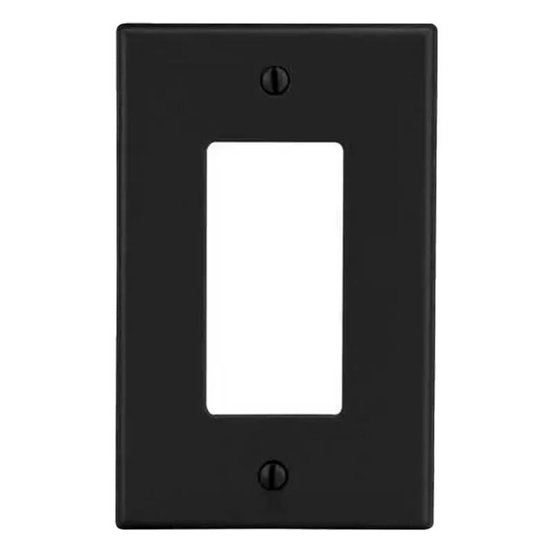 Tapa para Contacto Dúplex Color Negro. HUBBELL HUB-P26-BK