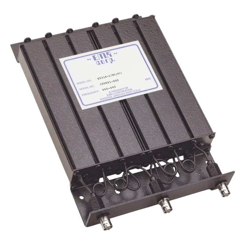 Duplexer Compacto de Rechazo de Banda, 400-440 MHz, 4.6 a 6 MHz Sep., Tx-Rx, 50 Watt, BNC Hembra. EMR CORPORATION 65316-1/MC(5C)