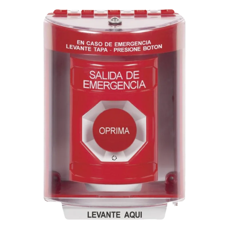 Botón Multipropósito, Salida De Emergencia, Girar Para Reset, Bocina Integrada, Español, Cubierta De Policarbonato, 2 Relevadores NO/NC, Interior/Exterior STI SS2081EX-ES