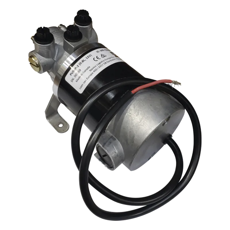 Bomba Hidráulica Reversible PUMP-2 / 12V DC / Flujo 0.8L (49 cu.in) por Minuto / Para Cilindros de 80 cc - 250 cc (4.9 - 15.2 cu.in) / Conexiones O-Ring Boss (ORB) / Incluye 3 Accesorios ORB-5 a 9/16 UNF / Compatible con SteadySteer SIMRAD 000-15444-002