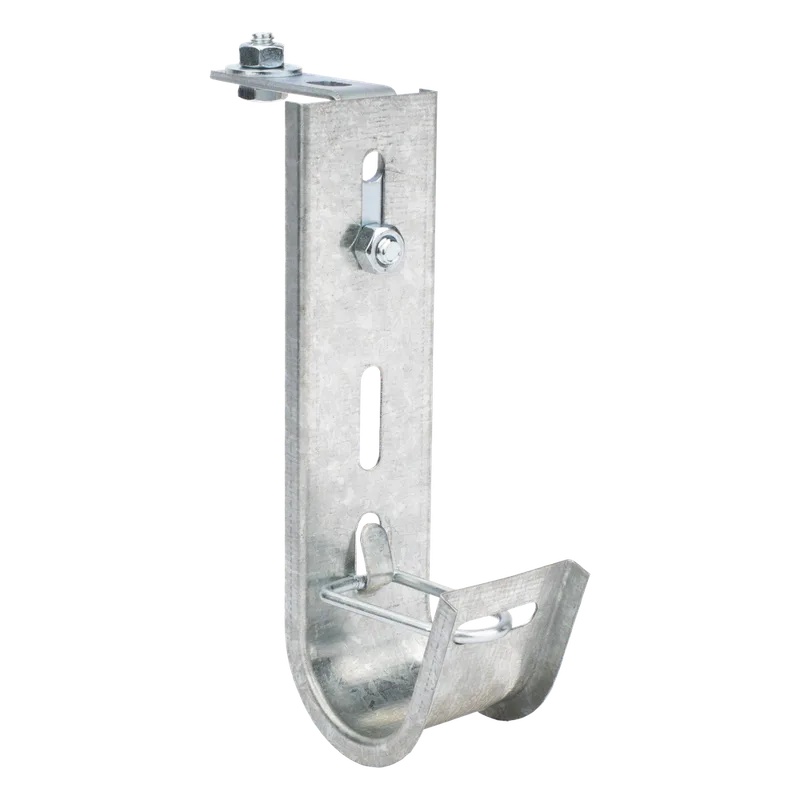 Soporte (Gancho) tipo J-Hook, hasta 10 cables Cat6, ideal para soportar cableado en los espacios de manipulación al aire, Para instalación en interior CHAROFIL CH-J32-EZ