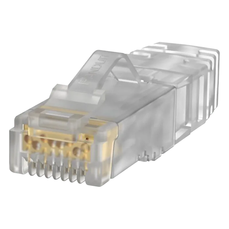 Plug RJ45 Cat6A, Para Cable UTP de Calibre 26 AWG, Chapado en Oro de 50 Micras, Paquete de 100 Piezas PANDUIT SP6X88SD-C