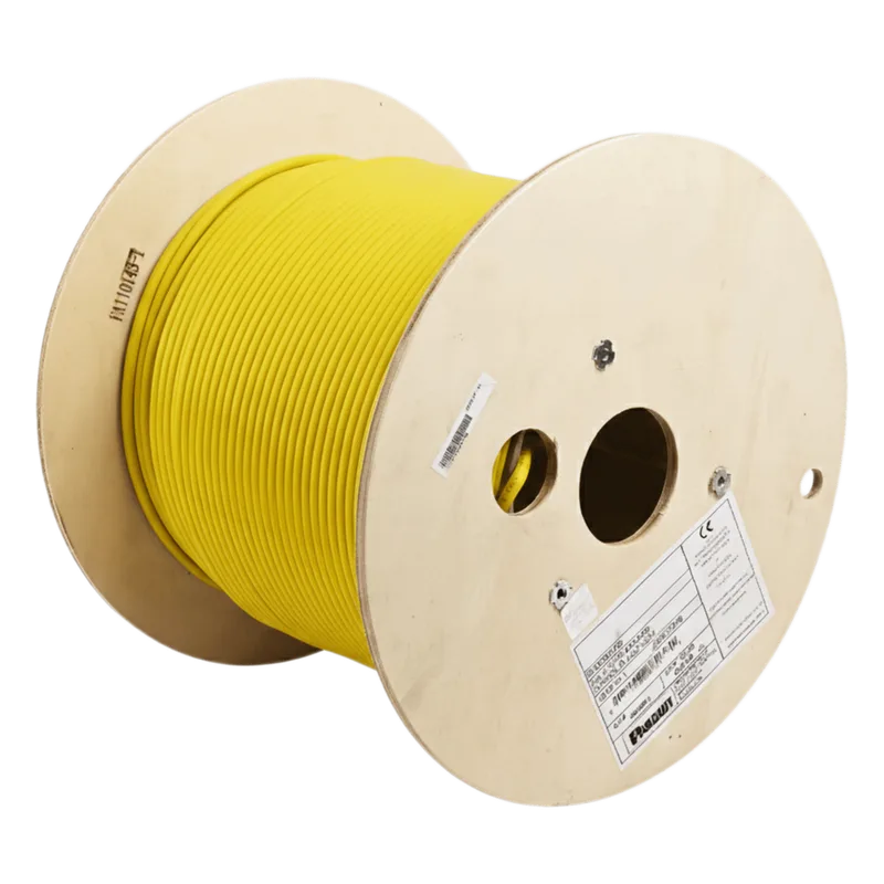 Bobina de Cable Blindado F/UTP de 4 Pares, Cat6A, Soporte de Aplicaciones 10GBase-T, LSZH (Libre de Gases Tóxicos), Color Amarillo, 305 Metros (1000 Pies) PANDUIT PFL6X04YL-CEG