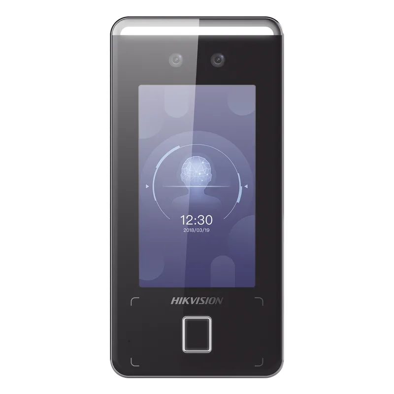 Terminal Min Moe WiFi de Reconocimiento Facial ULTRA RÁPIDO (Exterior IP65) / Hasta 1.5 mts en lectura / Soporta P2P Hik-Connect / 3,000 Usuarios /QR y Videoportero (ambientes de bajo ruido) / HIK-IA HIKVISION DS-K1T341CMFW