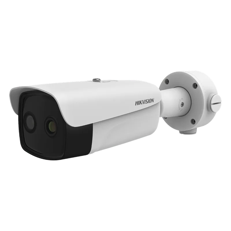 Bala IP Térmica 384 X 288 / Lente 25 mm / Termométrica / Detección de Temperatura / Detección de Fuego / Exterior IP66 / MicroSD HIKVISION DS-2TD2637-25/QY