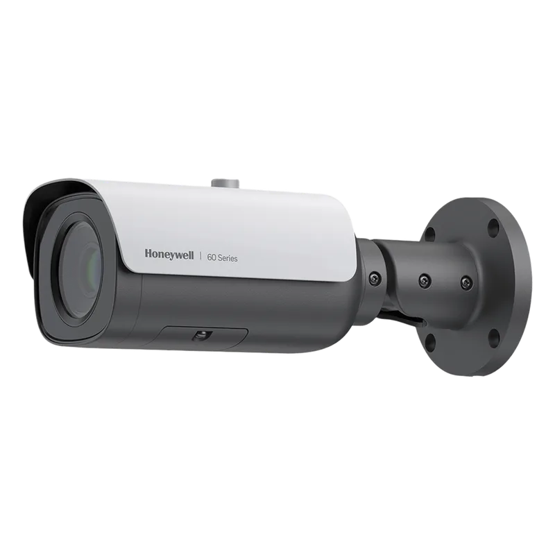 Cámara IP bala para exterior 4 MP con lente varifocal motorizado 2.7-13.5 mm, IR inteligente 60 m, WDR 120 dB, IP67 e IK10 HONEYWELL HC60WB4R2L