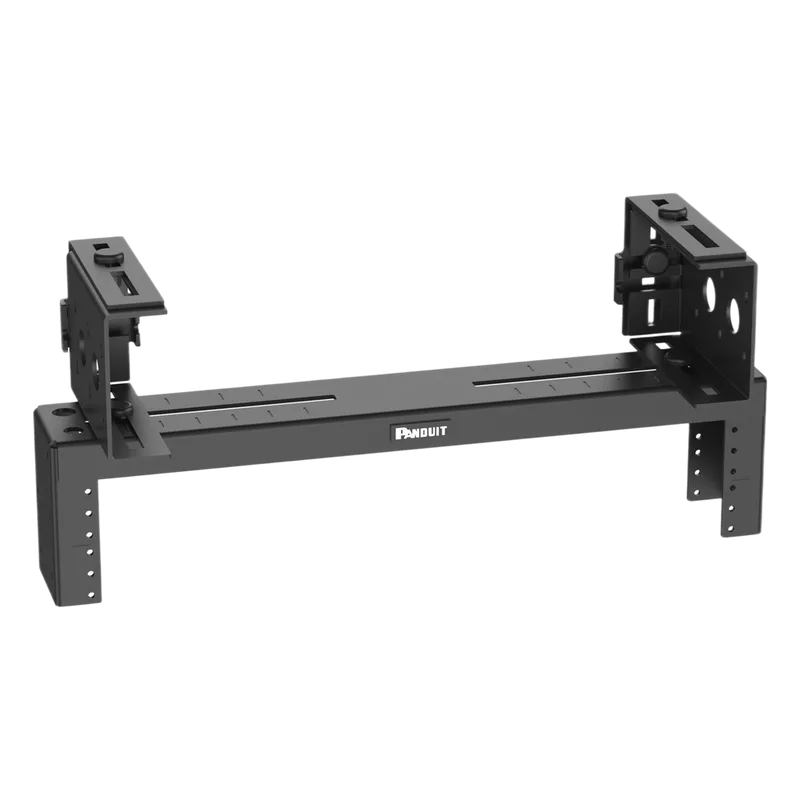 Rack de Distribución Aéreo de 2 Postes PanZone®, Rieles Roscados #12-24, de 2 UR, Color Negro PANDUIT PZLRB2U