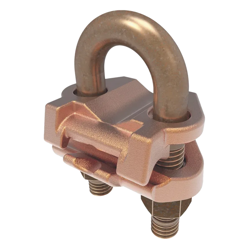 Conector Mecánico para Cable Calibre 2/0 AWG a 250 KCMIL / Paralelo o 90° a Tubo de 3/8" o Varilla de 5/8" - 3/4". HUBBELL BURNDY HUB-GAR-6429