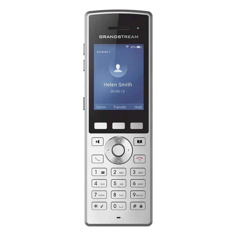 Teléfono WiFi portátil empresarial con 2 lineas y cuentas SIP, Bluetooth y botón Push-to-talk GRANDSTREAM WP822