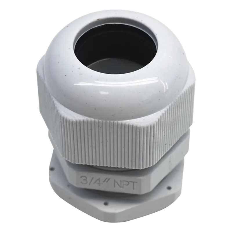 Conector Plástico Blanco Tipo Glándula para Rosca NPT 3/4" TXPRO TXG-PG-34N