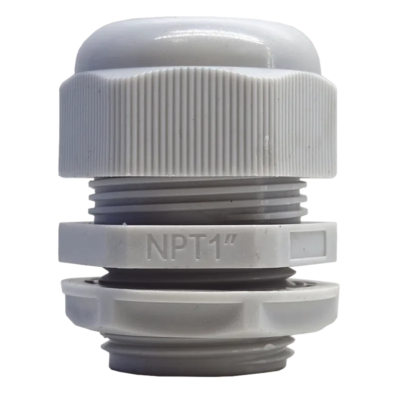 Conector Plástico Blanco Tipo Glándula para Rosca NPT 1" TXPRO TXG-PG-100N