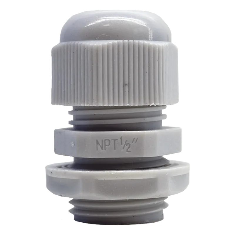 Conector Plástico Blanco Tipo Glándula para Rosca NPT 1/2" TXPRO TXG-PG-12N