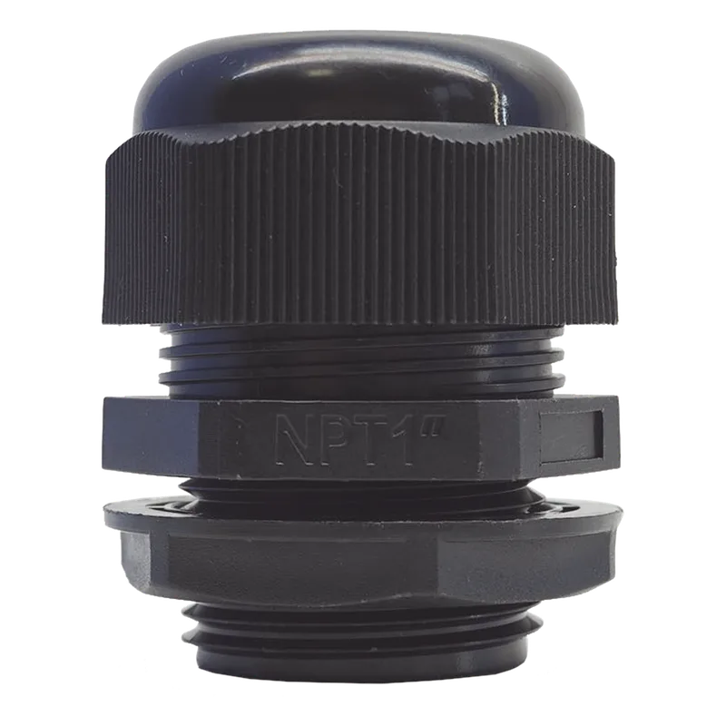 Conector Plástico Negro Tipo Glándula para Rosca NPT 1" TXPRO TXG-PG-100NBK