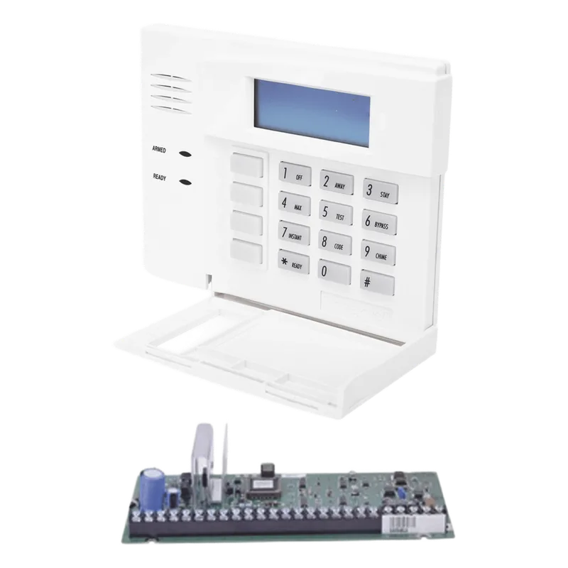 Tarjeta electrónica de panel de alarma de 48 zonas con teclado numérico de palabras fijas, sin gabinete, compatible con serie inalámbrica 5800 HONEYWELL HOME RESIDEO VISTA48PCB/6150