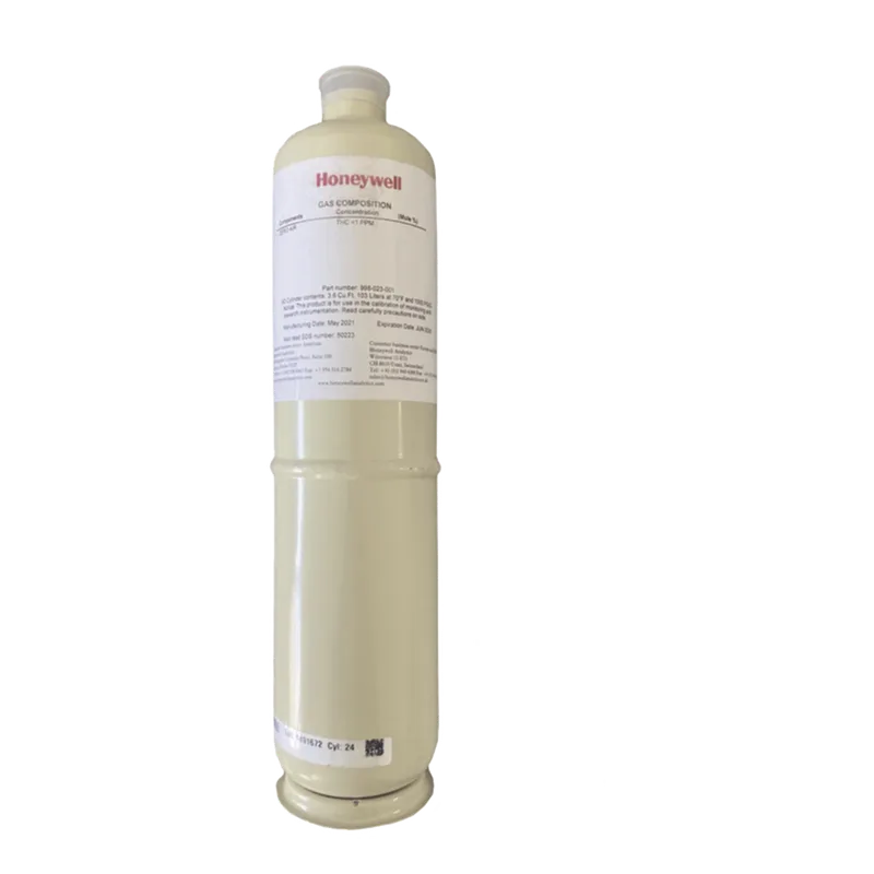 Cilindro de gas de calibración de hidrógeno en aire, concentración 50% LEL, para detectores de gases combustibles series XNX, XCD y S3K HONEYWELL ANALYTICS 998-022-003