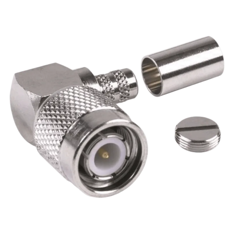 Conector TNC Macho en Ángulo Recto para Cable RG-8/X, LMR-240, Níquel/ Oro/ Teflón.â€‹ RF INDUSTRIES,LTD RFT-1218-X