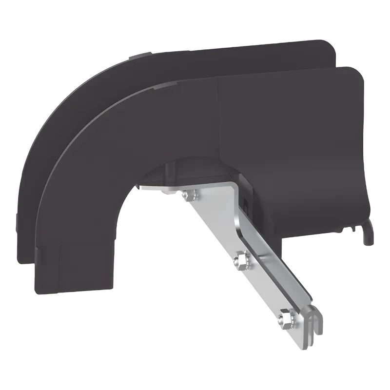 Bajada/Salida de Cables Para Charola Wire Basket, de 2 in, Con Control de Radio de Curvatura, Color Negro PANDUIT PWBSPJ2BL