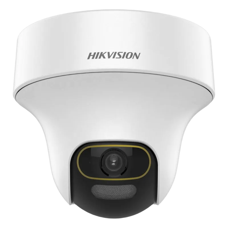[ColorVu] Domo PT TURBOHD 2 Megapixel (1080p) / Lente 3.6 mm / Uso en Interior / Microfono Integrado / WDR 130 dB / Angulo de visión de 83° / 20 mts Luz Blanca HIKVISION DS-2CE70DF3T-PTS