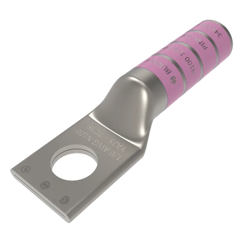 Zapata Terminal de Barril Largo para Tornillo de 5/16" y Calibre 1/0 AWG. HUBBELL BURNDY HUB-YA25