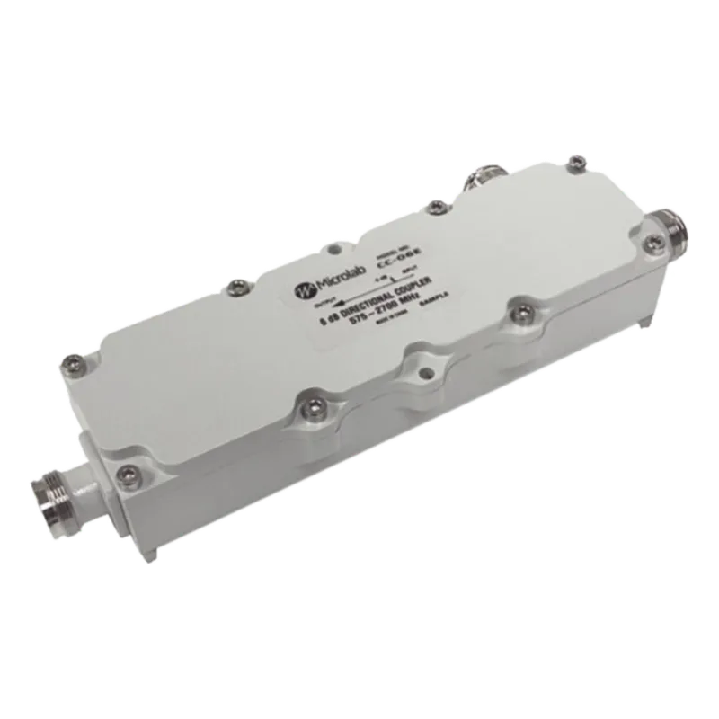 Acoplador direccional 5dB 575-2700MHz 300W - 161 dBc 4.3 - 10 IP67 MICROLAB CC-05E