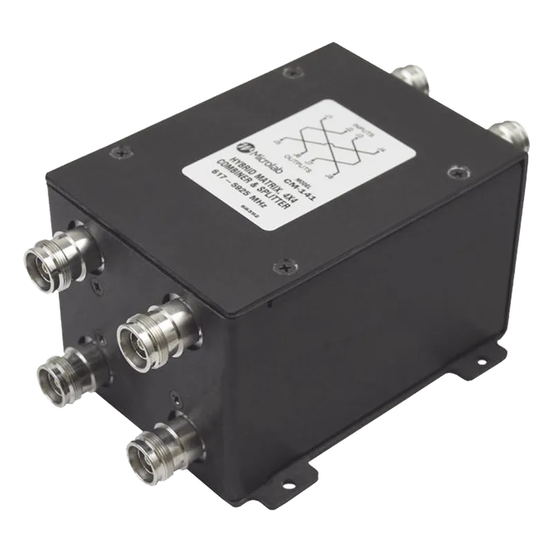 Combinador Hibrido 4x4 617-5925 MHz 100W -161dBc 4.3-10 IP67 MICROLAB CM-141E