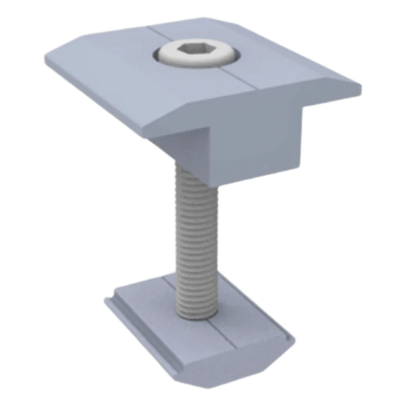 Sujetador Intermedio 35 mm para montaje de paneles solares en riel 5 Y 8 EPCOM POWERLINE EPL-MCN2-35R