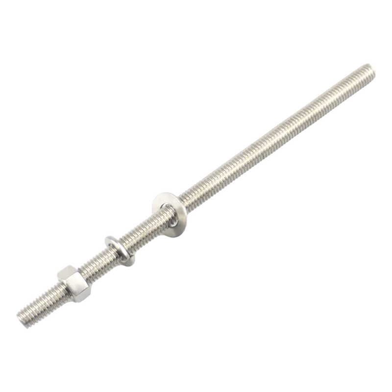 Kit de 10 Varillas Roscadas de 3/8 x 9.5 in, con Arandelas Planas, Arandelas de Seguridad y Tuercas. TOWERS CH95