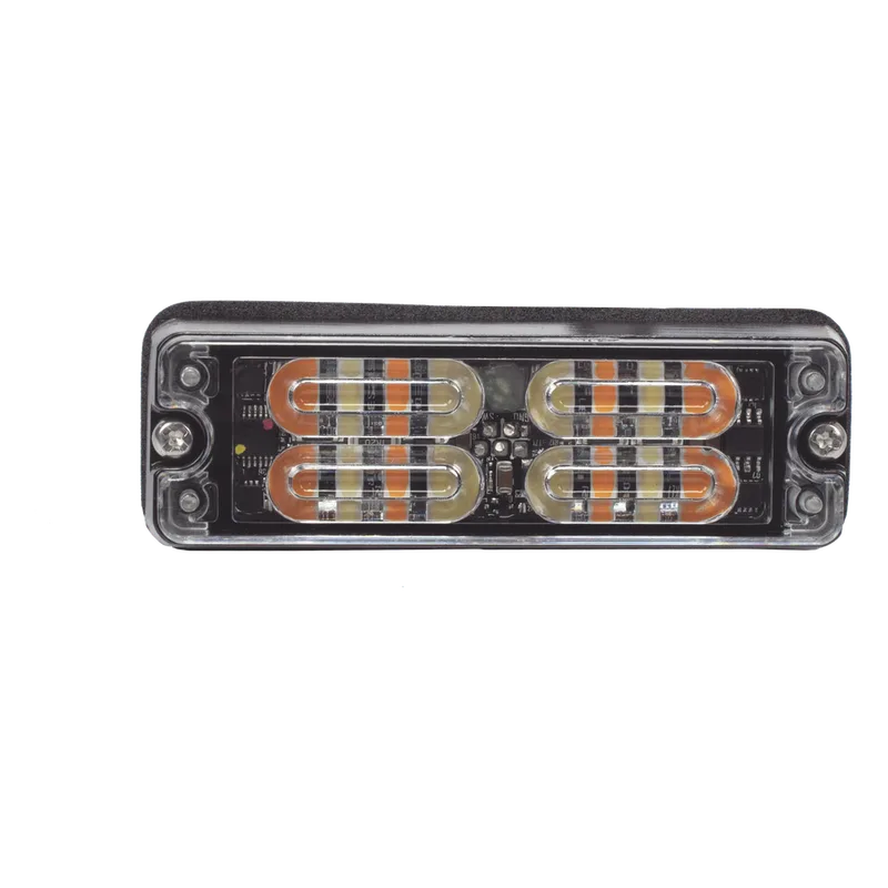 Luz Auxiliar de 16 LED, Ambar/Blanco, Lente Transparente ECCO ED3511AW
