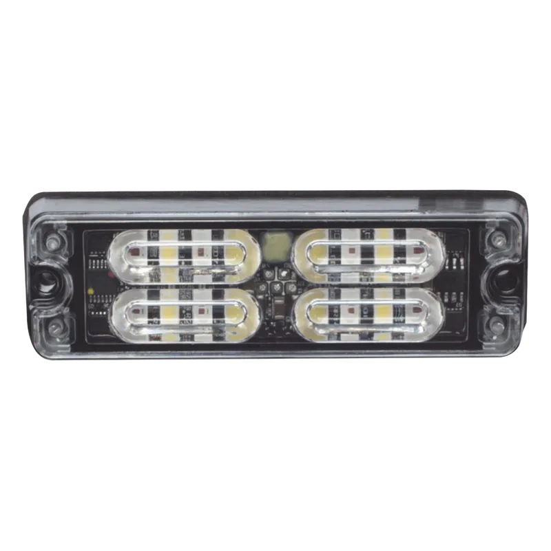 Luz Auxiliar de 16 LED, Rojo/Blanco, Lente Transparente ECCO ED3511RW