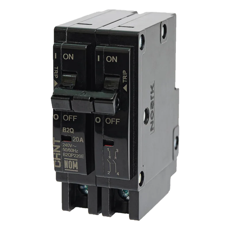 Interruptor Termomagnético Enchufable, Serie: B2Q, 2P, 60A, 240V (SKU:1002286) CHINT B2QP260E