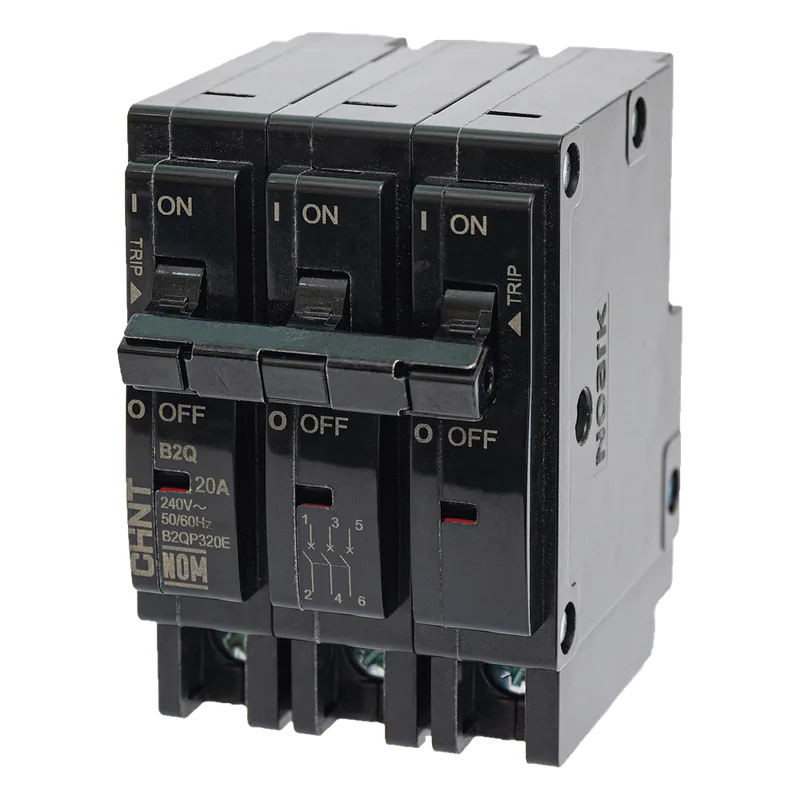 MCB - Interruptor Termomagnético Enchufable, Serie: B2Q, 3P, 40A, 240V (SKU:1002299) CHINT B2QP340E