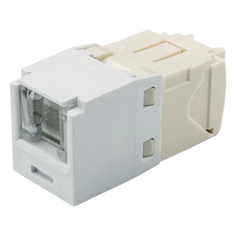 Conector Jack RJ45 Estilo TG con Ventana, Mini-Com, Categoría 6, de 8 Posiciones y 8 Cables, Color Blanco PANDUIT CJH688TGWH