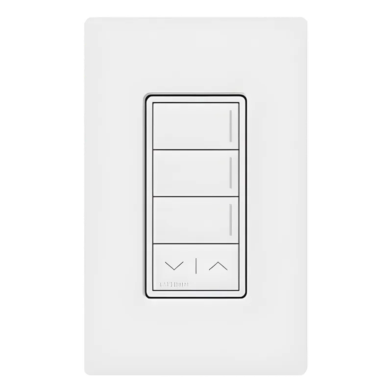 Teclado inalámbrico Sunnata RF de 3 botones con subir/bajar para escenas de iluminación, sistema RadioRA 3 LUTRON RADIORA 3 RRSTW3RLSW