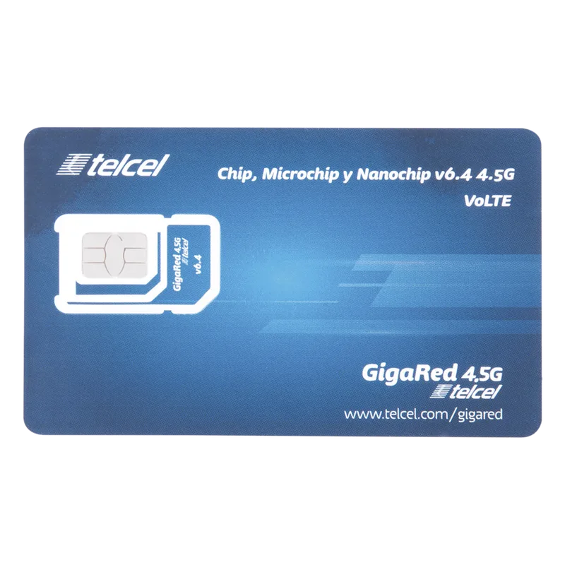 SIM 10 GB mensual para dispositivos móviles 3G/4G (Telcel) 1 año de servicio (solo datos) SIM10GBTELCEL