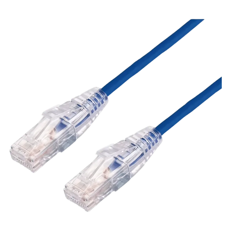 Cable de Parcheo Slim UTP Cat6A - 0.5 Metros (1.64 Pies) Azul, Diámetro Reducido (28 AWG) LINKEDPRO BY EPCOM LP-UT6A-05-BU28