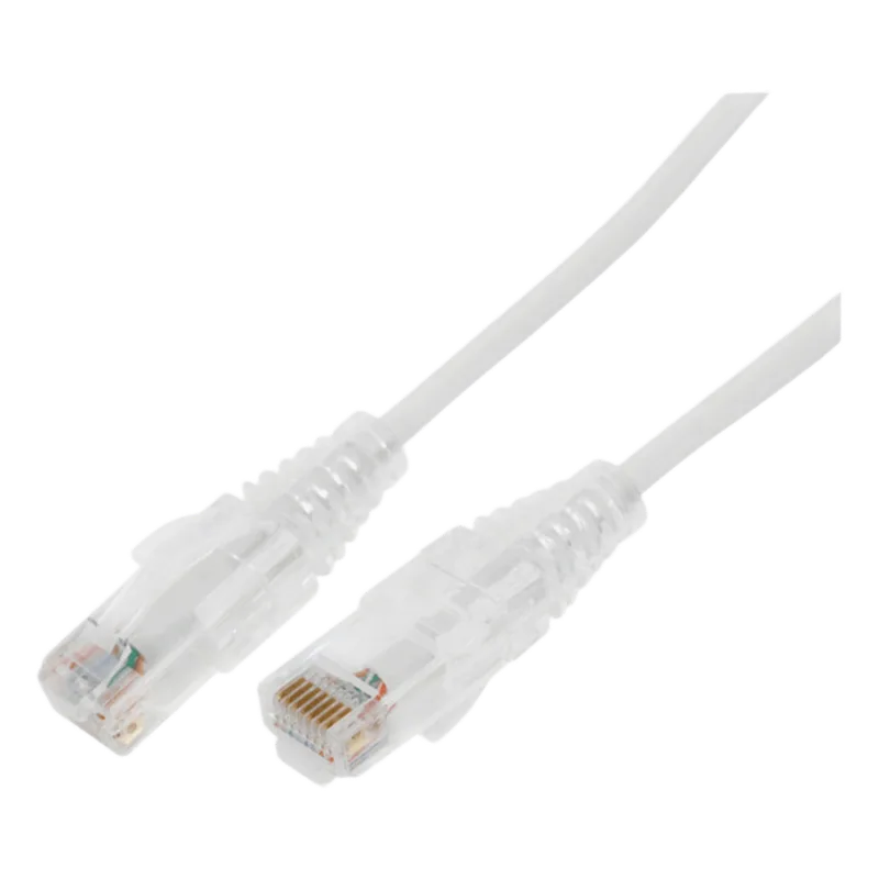 Cable de Parcheo Slim UTP Cat6A - 1 Metro (3.28 Pies) Blanco, Diámetro Reducido (28 AWG) LINKEDPRO BY EPCOM LP-UT6A-100-WH28