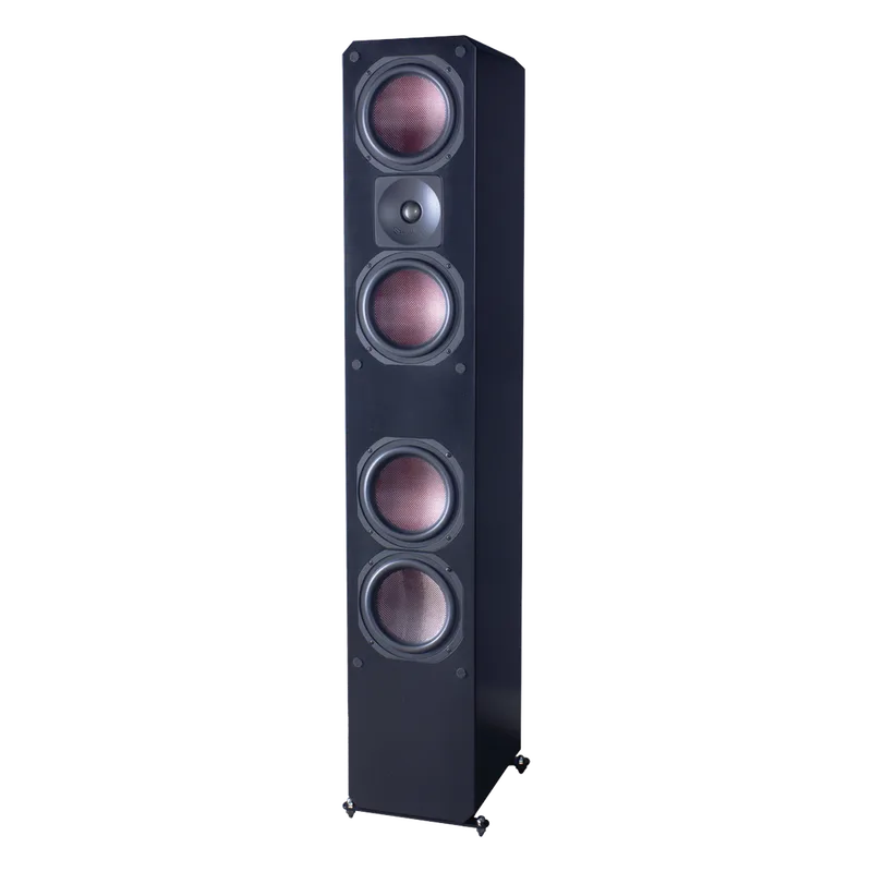 ELITE SERIES PREMIUM HOME THEATER 3 VIAS, 4 WOOFER DE FIBRA DE CARBONO 6.5", 1 TWEETER DE TITANIO, COLOR NEGRO TRUAUDIO ELITE46TOWERBK