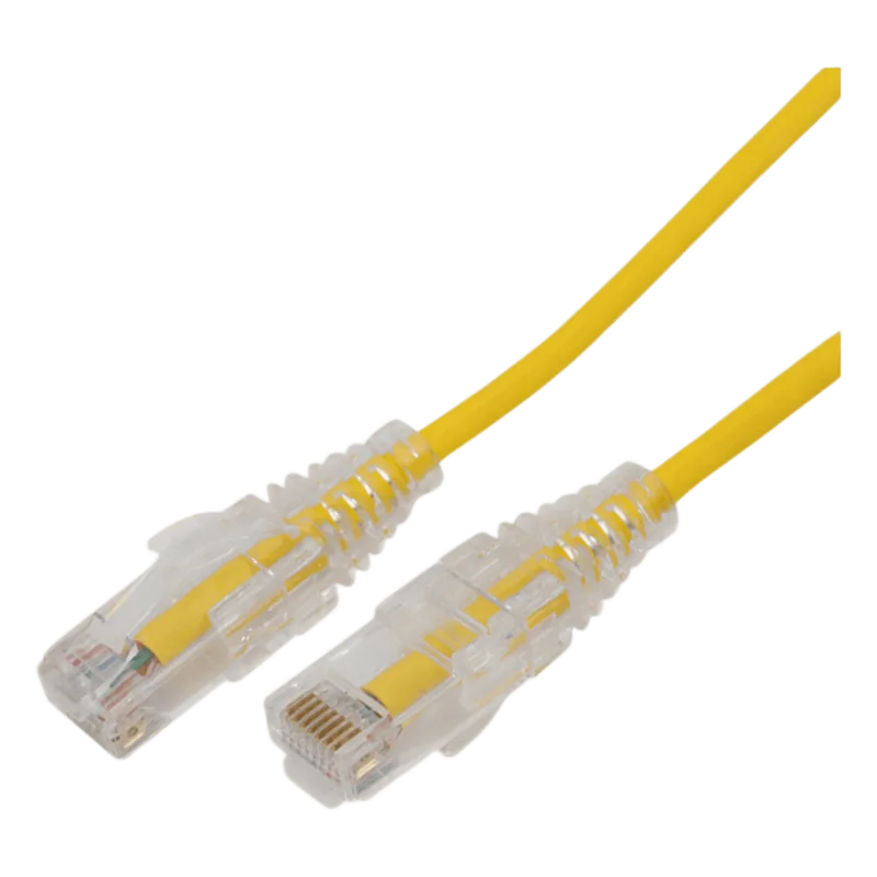 Cable de Parcheo Slim UTP Cat6A - 3 Metros (9.84 Pies) Amarillo, Diámetro Reducido (28 AWG) LINKEDPRO BY EPCOM LP-UT6A-300-YE28