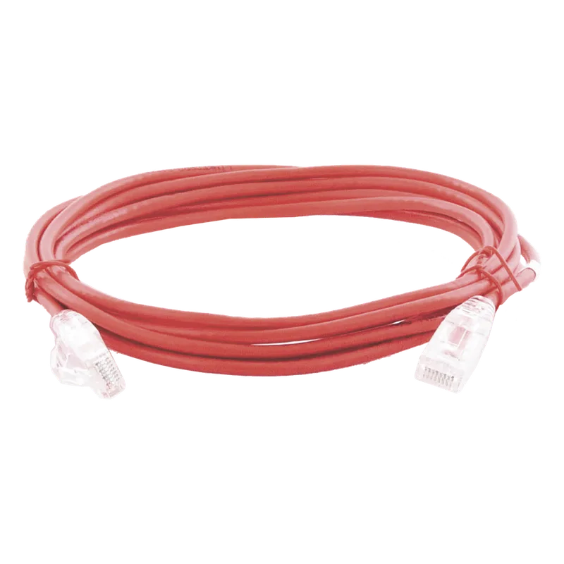 Cable de Parcheo Slim UTP Cat6A - 3 Metros (9.84 Pies) Rojo, Diámetro Reducido (28 AWG) LINKEDPRO BY EPCOM LP-UT6A-300-RD28