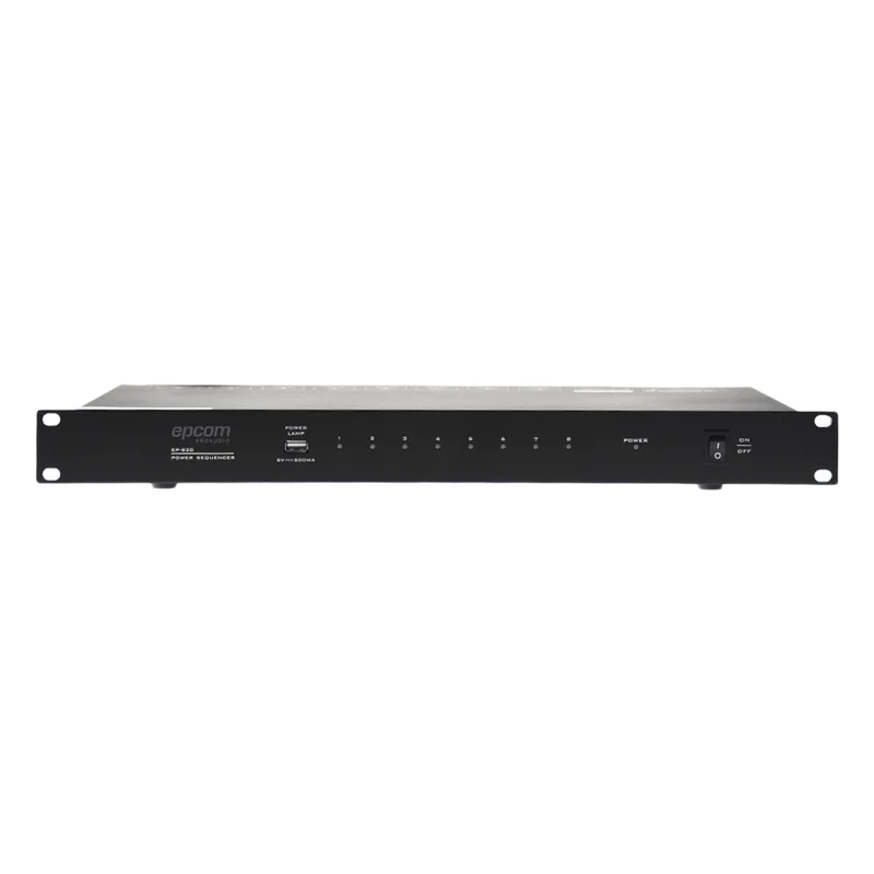 Secuenciador de Potencia | 8 Salidas | Delay de activación de 1 segundo | Recomendado para rack de amplificación, Videowall, o equipos de alta potencia. EPCOM PROAUDIO EP-820