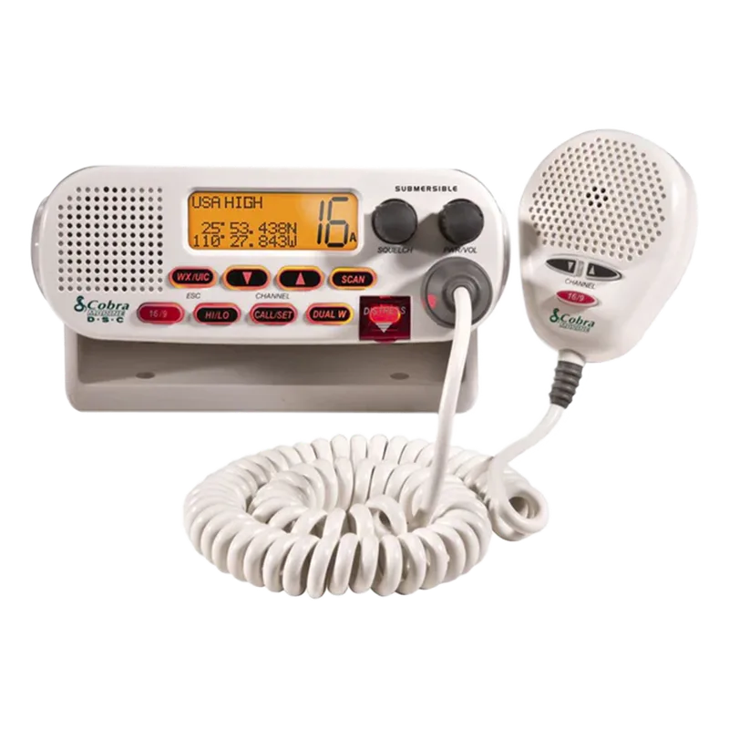 Radio móvil marino VHF clase D con canales Internacionales, de Canadá y Estados Unidos COBRA MRF45D