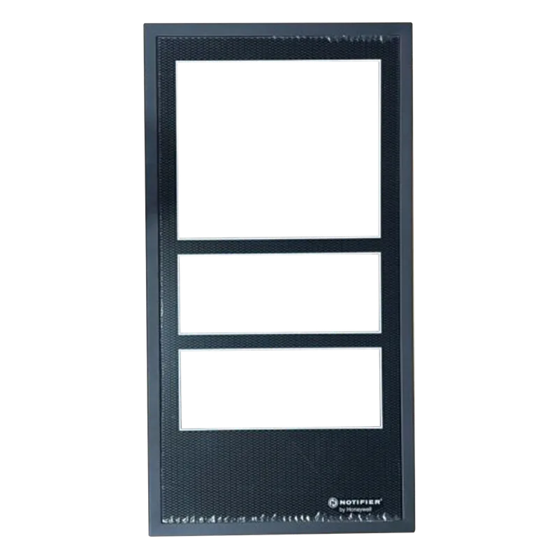 Puerta de gabinete de cuatro niveles para chasis CA-2 en filas superiores, acero calibre 16, color negro NOTIFIER ADDR-D4