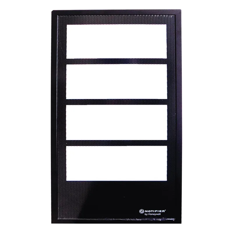 Puerta con ventana para gabinete de cuatro niveles, acero calibre 16, color negro NOTIFIER DR-D4
