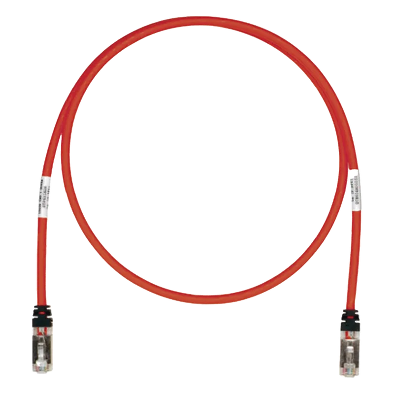Patch Cord Cat6A, Blindado S/FTP, CM/LS0H, 7.62 Metros (25 Pies), Color Rojo PANDUIT STP6X25RD