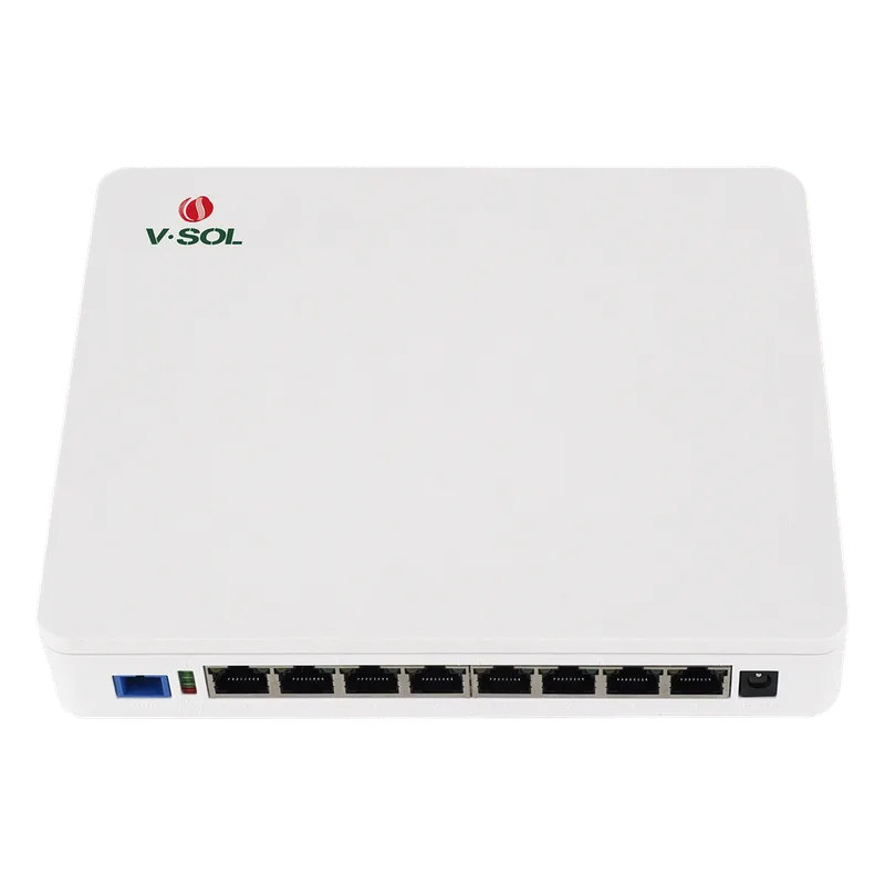 ONU Dual EPON/GPON / 8 Puertos PoE 802.3at Gigabit / Wi-Fi Doble banda 2.4 y 5 GHz / 1 Puerto SC/UPC V-SOL ICT3310DPS-8G2NAC