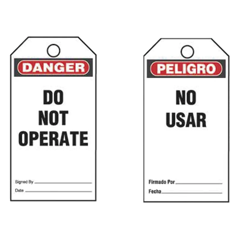 Paquete de 25 Etiquetas de Seguridad, Con Texto "Peligro, No Usar", de 76 x 146 mm, Color Negro Sobre Blanco PANDUIT PVT-161-Q-S