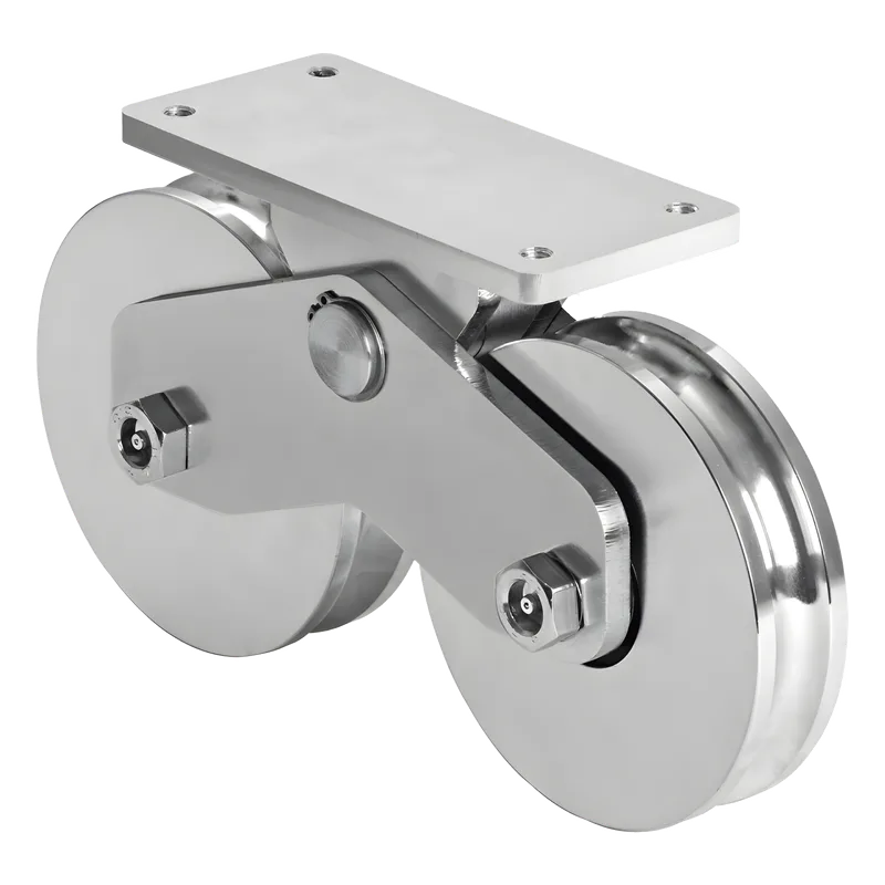 Rueda Doble de 12 cm / Capacidad Para Puertas de hasta 1200 kg / Canal Tipo "U" COMUNELLO 1151-5641-001